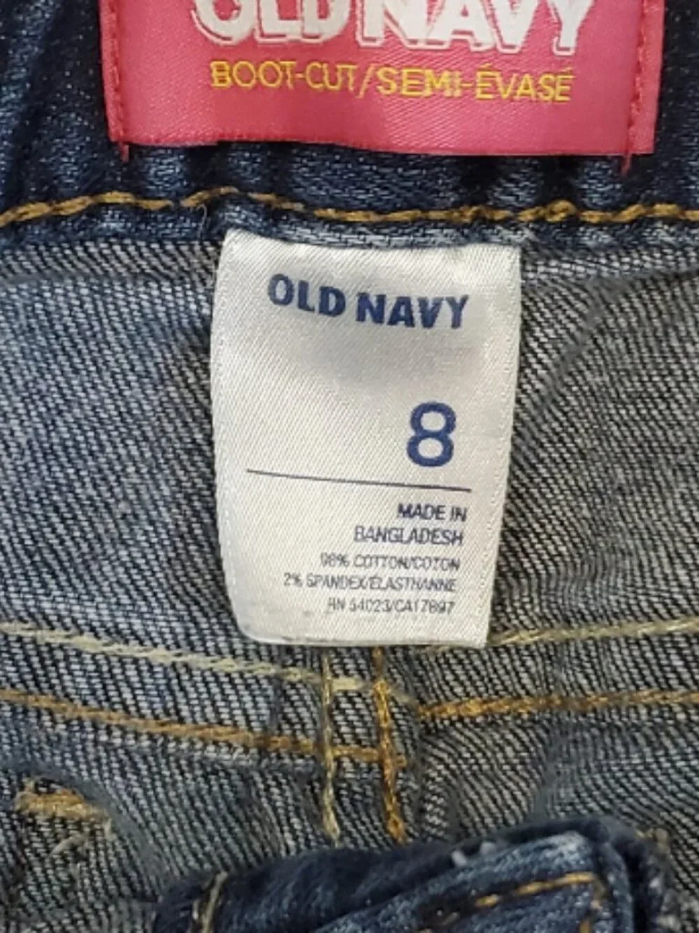 Old Navy Boot Cut Jeans Girls size 8 Mid Rise Gently Preloved Slight flare GUC